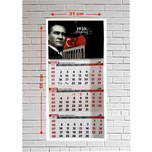 2025 Atatürk Gemici Takvimi - Duvar Takvimi - Spiralli