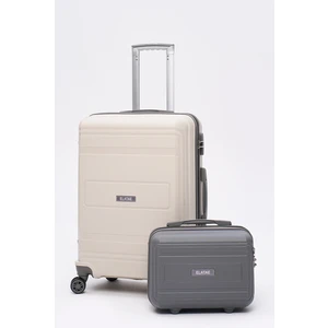 Premium Polipropilen Kırılmaz 2'li Valiz Seti Orta Boy ve Makyaj 2'li Set V305