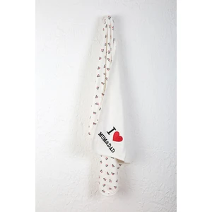 %100 Pamuklu Yenidoğan Çift Katlı Penye Bebek Battaniyesi Krem