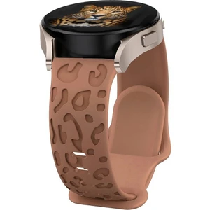 Samsung Galaxy Watch 4 5 6 7 Fe 40 40 44 Classic 42 43 46 47 mm Kordon Leopar Desen Yumuşak Silikon Kordon
