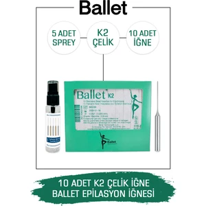 10 Adet K2 Gümüş Epilasyon Iğnesi 10'lu K2 Çelik Iğne