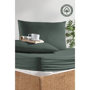 Cemeteks Firuze %100 Pamuk Doğal Tek Kişilik Ranforce Kumaş Lastikli Çarşaf + Yastık Kılıfı Seti /100X200/120X200/ 30CM Yükseklik