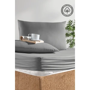 Cemeteks Firuze %100 Pamuk Doğal Tek Kişilik Ranforce Kumaş Lastikli Çarşaf + Yastık Kılıfı Seti /100X200/120X200/ 30CM Yükseklik