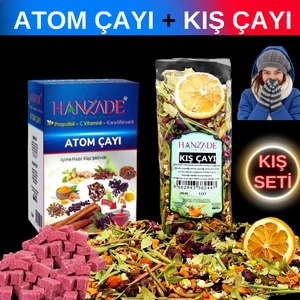 Hanzade Bitkisel Kış Çayı 200 gr + Atom Çayı 150 gr Kış Seti
