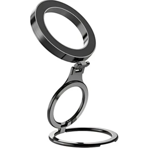 Yükseklik Ayarlı Katlanılabilir Magsafe Uyumlu Magnetic Çift Halkalı Telefon Standı Halka Telefon Tutucu