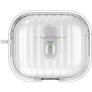 ZORE Airpods 4 Kılıf Kenarları Renkli Şeffaf Dilimli Silikon Uyumlu  Airbag 40 Kılıf-Şeffaf