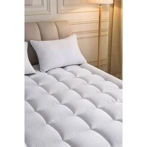 Mavi Ay Yatak Topper 4.1 - Super Soft Yatak Pedi -  Pamuk Kılıflı - Süper Yumuşak Nano Elyaf Dolgu