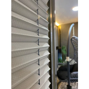 Plise Perde (Kolay Yapışkanlı Montaj) Katlanabilir Cam Balkon Perdesi -Ofis-Ev Perdesi