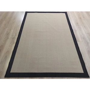 Çam Halı Sisal 9716 Bej / Siyah Bordürlü Jüt Sisal Kilim