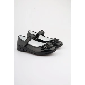 Moon Glow Siyah Renk Kız Çocuk Babet Ayakkabı Fiyonklu Çocuk Babet Kız Çocuk Ortopedik Siyah Babet