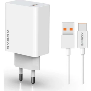 M33T 3.0A 33W Turbo 1mt Usb-A - Type-C Kablolu Usb-A Çıkışlı Şarj Cihazı - Beyaz