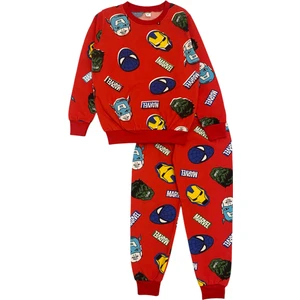 Erkek Çocuk Iki Iplik Pamuklu Şardonlu Marvel Desen Pijama Takımı