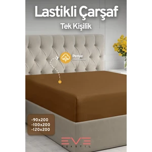 Eve Tekstil Fitted Yüksek  Penye Kumaş Tek Kişilik Lastikli Çarşaf