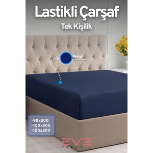 Eve Tekstil Fitted Yüksek  Penye Kumaş Tek Kişilik Lastikli Çarşaf