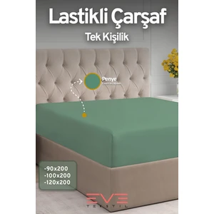 Eve Tekstil Fitted Yüksek  Penye Kumaş Tek Kişilik Lastikli Çarşaf