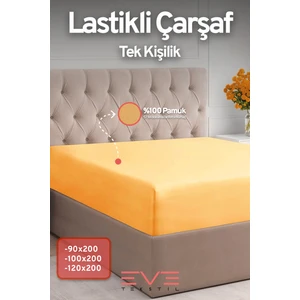 Eve Tekstil Fitted Yüksek  Penye Kumaş Tek Kişilik Lastikli Çarşaf