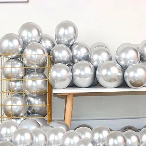 12INC Büyük Boy Aynalı Krom Balon Yüksek Kalite 10 Adet