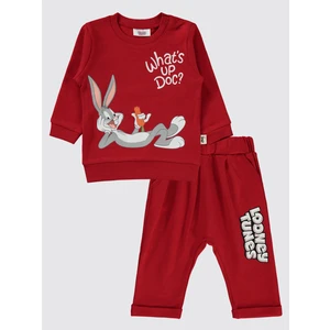 Bugs Bunny Erkek Bebek 2'li Takım 6-18 Ay Kırmızı
