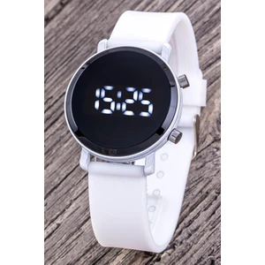 Kadın Beyaz Renk Silikon Kordon Dijital LED Çocuk Yetişkin Kol Saati ST-304319