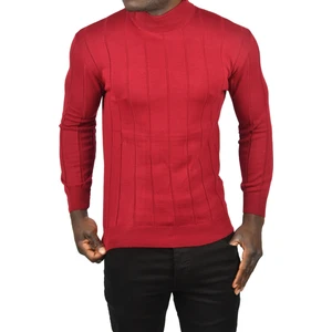 Slim Fit Likralı Tüylenme Yapmayan Yarım Balıkçı Çizgili Triko Yarım Boğazlı Kazak 2505503