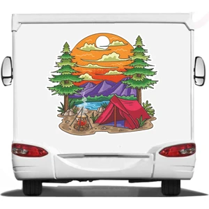 Sticker Usta Dağ Orman Kamp 4x4 Offroad Adventure Sticker Araba Oto Motosiklet Karavan Sticker 02180