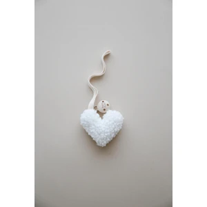 Dery Baby Teddy Moon Beyaz Kalp Emzik Askısı