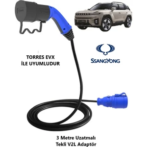 - Ssangyong Elektrikli Araçlardan Güç Alın: V2L Adaptör (3 Metre Uzatmalı)