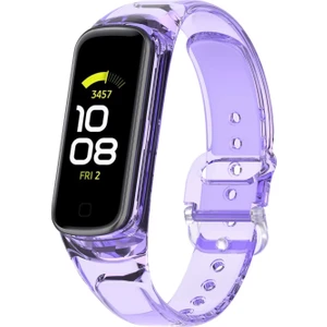 Samsung Galaxy Fit 2 (SM-R220) Uyumlu Renkli Şeffaf Silikon Kordon Kayış