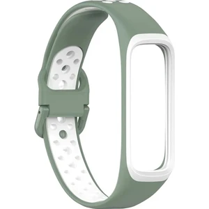 Samsung Galaxy Fit 2 (SM-R220) Uyumlu Delikli Çift Renkli Silikon Kordon Kayış