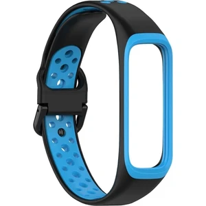 Samsung Galaxy Fit 2 (SM-R220) Uyumlu Delikli Çift Renkli Silikon Kordon Kayış