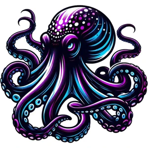 Mor Renkli Ahtapot Sticker Araba, Motorsiklet, Araçetiket Cam Sticker 19CM