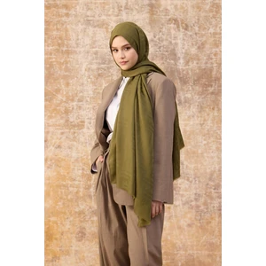 Fendi Desen Pamuk Jakar Şal Yeşil 8009-08