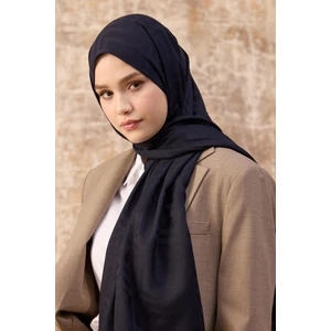 Fendi Desen Pamuk Jakar Şal Koyu Lacivert 8009-07