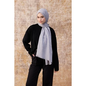 Fendi Desen Pamuk Jakar Şal Gümüş 8009-06