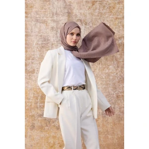 Fendi Desen Pamuk Jakar Şal Gül Kurusu 8009-01