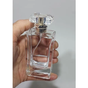 Cam Sprey Kolonya Parfüm Şişesi 50 ml - Boş Şişe 1 Adet Gold Renk Sprey Kolay Kapama