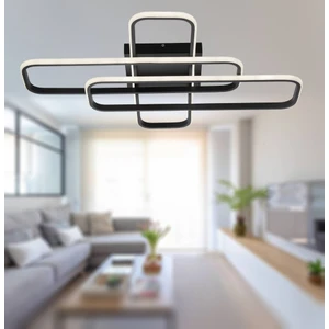 TT Aydınlatma TT324-SY Tt Aydınlatma 57  x  17 Profil Mat Siyah 3 Lü Plofonyer LED Avize