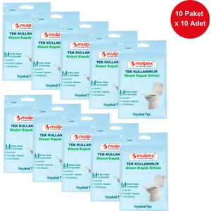 Tek Kullanımlık Suda Çözünür Klozet Kapak Örtüsü - 10 x 10 Lu Paket | Hijyenik ve Pratik Seyahat Aksesuarı