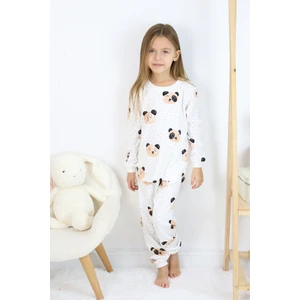 Harika Kids Kız Çocuk Interlok Kumaş Orta Kalınlıkta Pamuklu Pijama Takımı