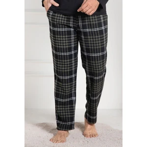 Mecit 3025 Yeşil Ekoseli Erkek Kalın Tek Alt Pijama