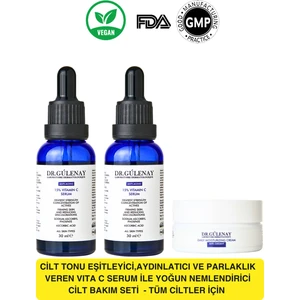 Dr.Gülenay Laboratoire Dermatologique Cilt Tonu Eşitleyici Leke Karşıtı Aydınlatıcı Etkili C Vitamini Serum Ile Günlük Nemlendirici Set