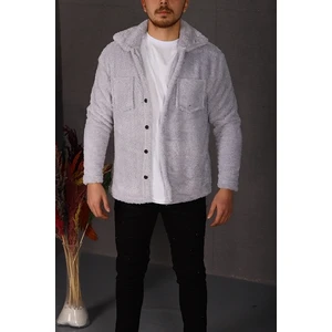 EG38 Peluş Ceket Açık Gri