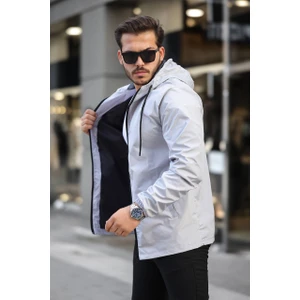 Tmb Tam Fermuar Astarlı Yağmurluk Açık Gri