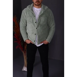 EG38 Peluş Ceket Mint Yeşili
