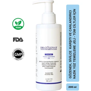 Dr.Gülenay Laboratoire Dermatologique Yağlı,Karma,Kuru ve Hassas Ciltler için Arındırıcı Hyaluronik Asit Etkili Yüz Temizleme Jeli 200 ml