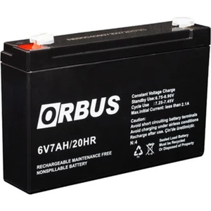 ORBUS 6 VOLT - 7 AMPER AKÜ (150 X 30 X 94 MM)