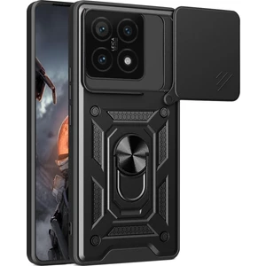 Xiaomi Mi 14T Pro Kılıf Kamera Korumalı Sürgülü Yüzüklü Armor Tank Kapak