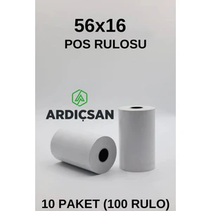 56X16 Termal Yazarkasa Kağıdı Pos Rulosu