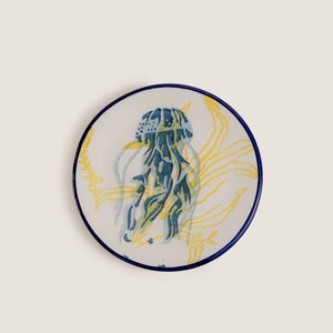 Chios Ahtapot Mini Pasta Tabağı 15 cm Mavi/beyaz