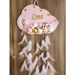 Mor Mini Bebek Kapı Süsü Bebek Odası Dekor Duvar Pano